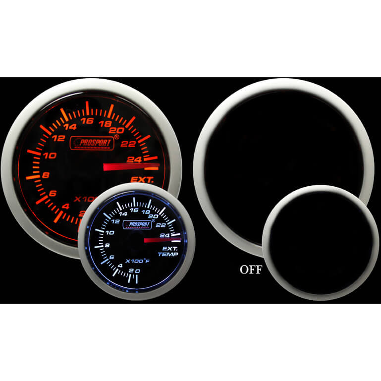 Prosport Performance Series EGT Gauge (52mm, Amber/White)