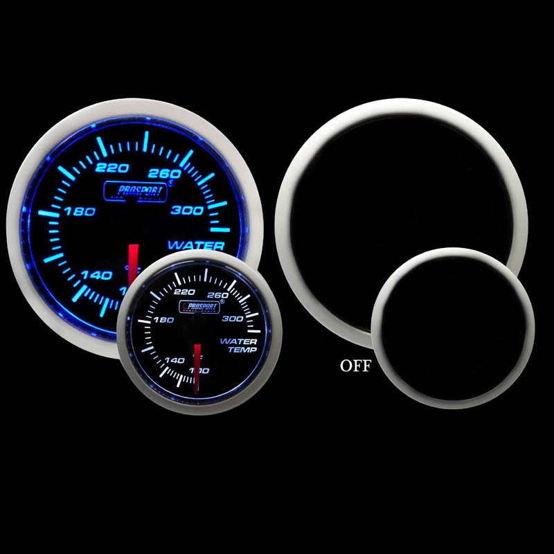 Prosport Performance Series Water Temp Gauge (52mm, Blue/White)