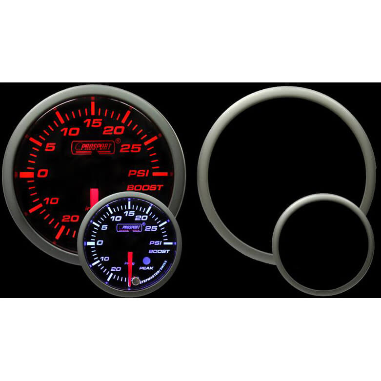 Prosport Premium Boost Gauge (52mm, Amber/White, Peak/Warn)