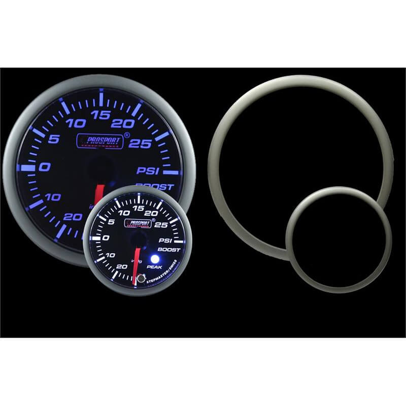 Prosport Premium Boost Gauge (52mm, Blue/White, Peak/Warn)