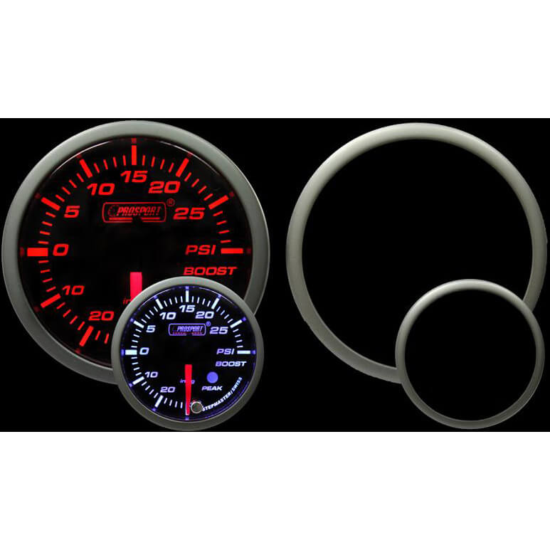 Prosport Premium Boost Gauge (60mm, Amber/White, Peak/Warn)
