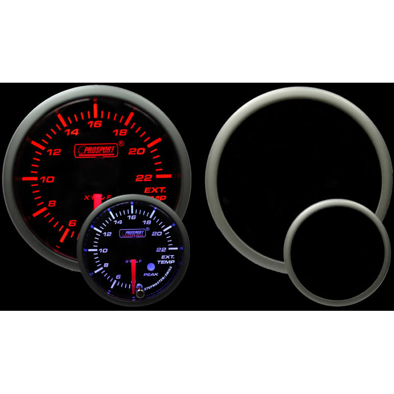 Prosport Premium EGT Gauge (60mm, Amber/White, Peak/Warn)