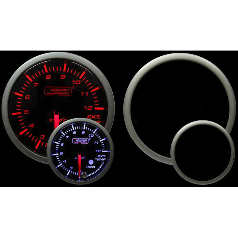Prosport Premium EGT Gauge (METRIC, 52mm, Amber/White, Peak/Warn)