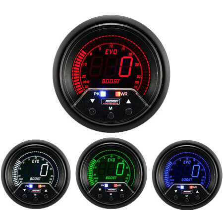 Prosport Premium EVO Boost Gauge (60mm, 4 Color, Peak/Warn)