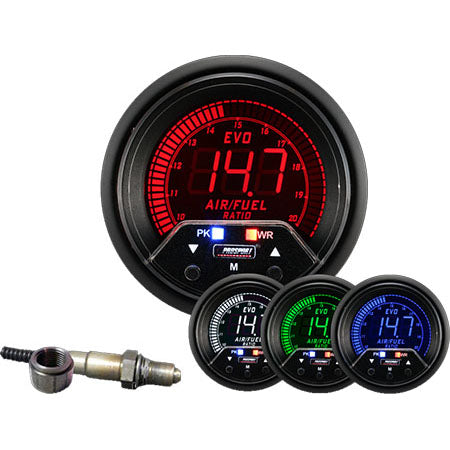 Prosport Premium EVO Wideband (AFR) Gauge (60mm, 4 Color, Peak/Warn)