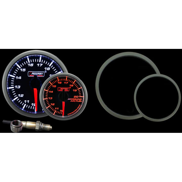 Prosport Premium Wideband Air / Fuel Ratio (AFR) Gauge (60mm, Amber/White, Peak/Warn)