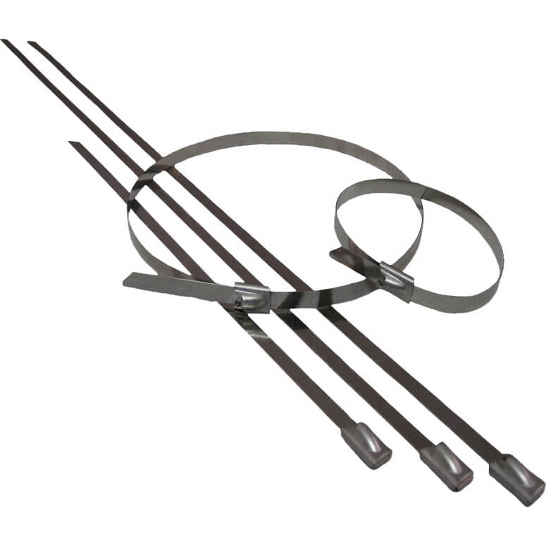 PTP Stainless Steel Locking Ties (21in, Pack/16)