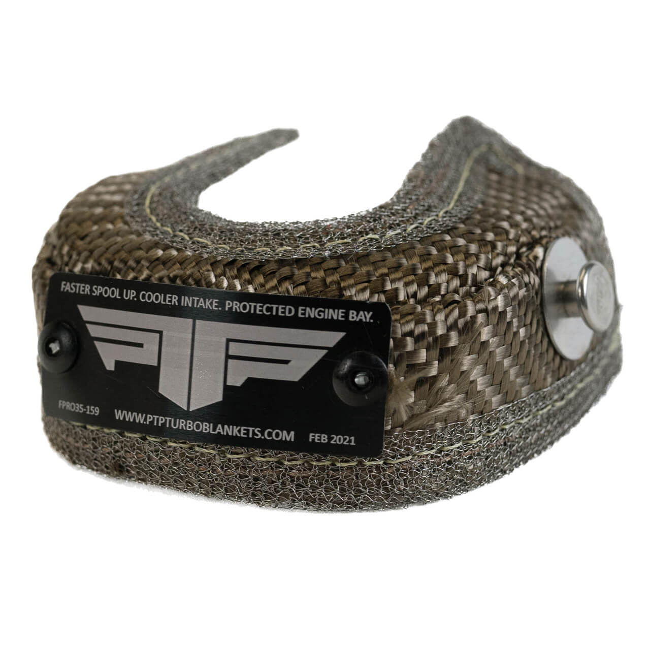 PTP Wastegate Blanket (Lava), For TiAL MV-S - Angle 2