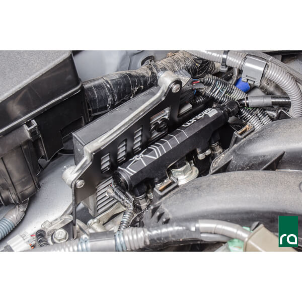 Radium Engineering ECU Mount Kit (Black Anodized), 2013-2020 BRZ/FR-S/86 - Angle 2