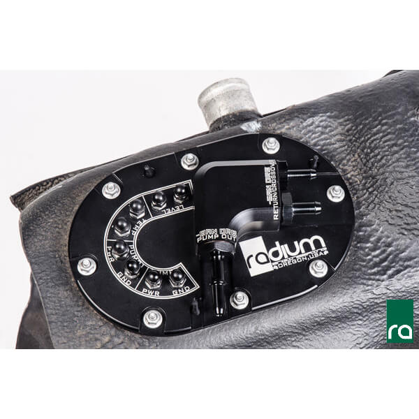 Radium Engineering Fuel Hanger (Dual Pumps, NO PUMPS, Walbro GSS342), 2002-2007 WRX & STi - Angle 3