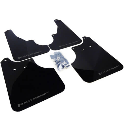 Rally Armor UR Mud Flaps (Black w/ Grey Logo), 2009-2013 Forester