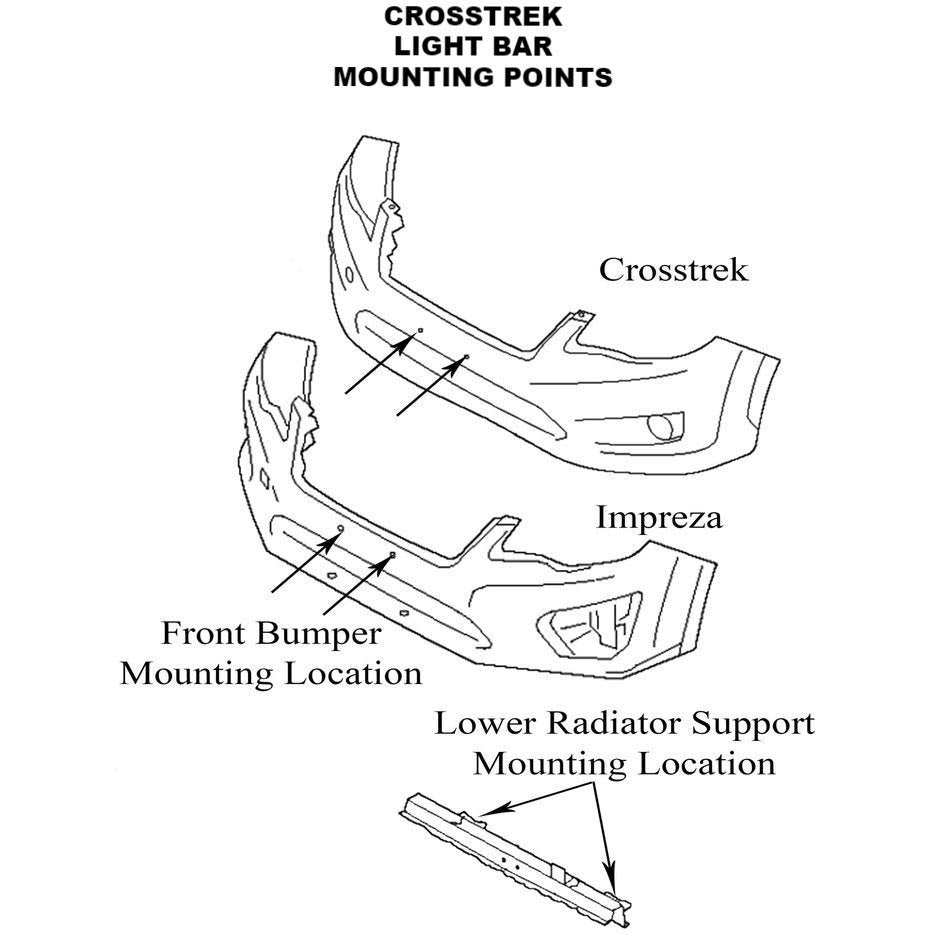 Rally Innovations Rally Light Bar, 2018-2020 Crosstrek XV - Angle 4