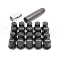 Rays Lug Nuts & Locks Set (16 Lugs, 4 Locks, 1 17mm Hex Adapter & 1 Key (12x1.25, Black)