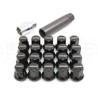 Rays Lug Nuts & Locks Set (16 Lugs, 4 Locks, 1 17mm Hex Adapter & 1 Key (12x1.25, Black)