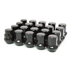 Rays Lug Nuts & Locks Set (16 Lugs, 4 Locks, 1 17mm Hex Adapter & 1 Key (12x1.25, Black) - Angle 3