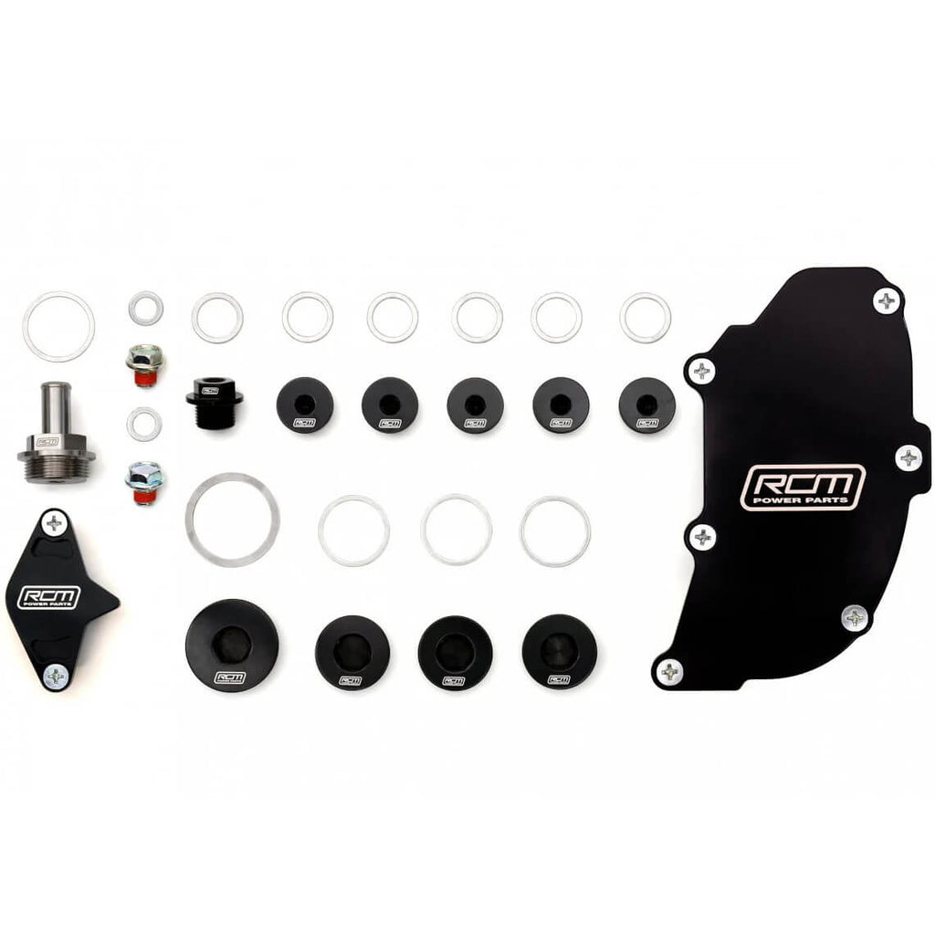 Roger Clark Motorsport 13 Piece Billet Block Blanking Kit, 2002-2014 WRX & 2004-2021 STi