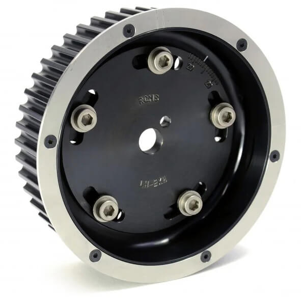 Roger Clark Motorsport Alloy / Steel Vernier Cam Pulley, 1998-2000 WRX & STi (v5-v6) - Angle 6