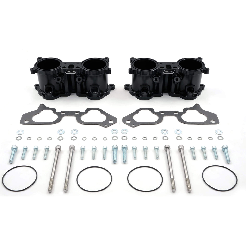 Roger Clark Billet Tumbler Generator Valve (TGV) Housings (Black), 2002-2007 WRX & 2006-2007 Forester XT