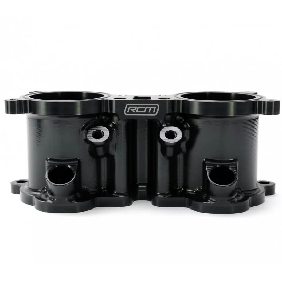 Roger Clark Billet Tumbler Generator Valve (TGV) Housings (Black), 2002-2007 WRX & 2006-2007 Forester XT - Angle 4