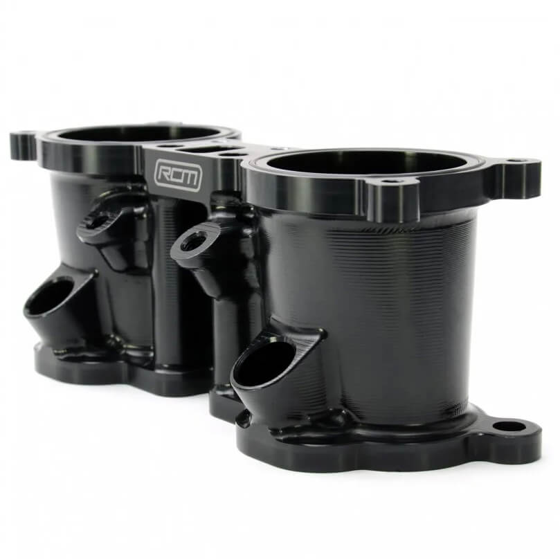 Roger Clark Motorsport Billet Tumbler Generator Valve (TGV) Housings Kit, 2007-2021 STi & 2008-2014 WRX - Angle 4