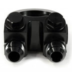 Roger Clark Motorsport Black Series 2-Port Thermostat Oil Sandwich Plate, 2002-2014 WRX & 2004-2021 STi - Angle 3