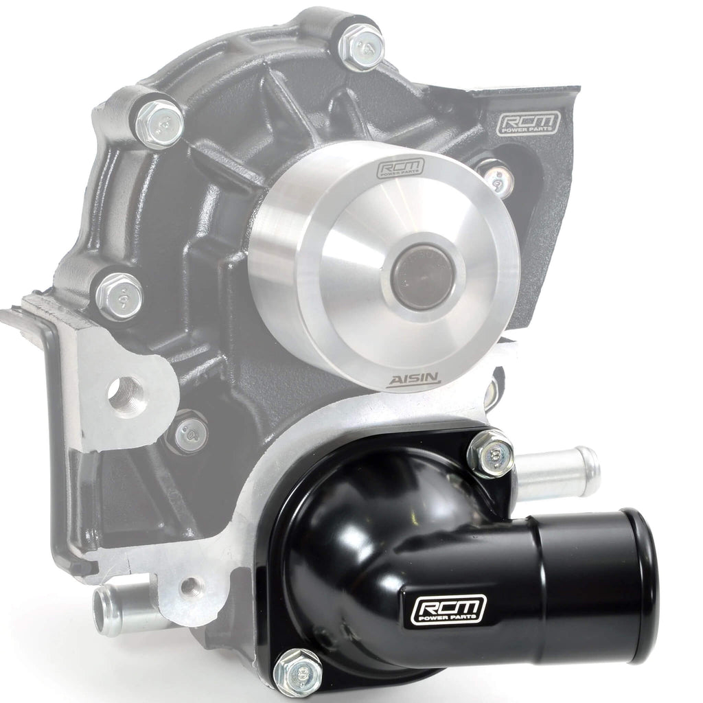 Roger Clark Motorsport Black Series Subaru Thermostat Housing Kit, 2002-2014 WRX & 2004-2021 STi - Angle 5