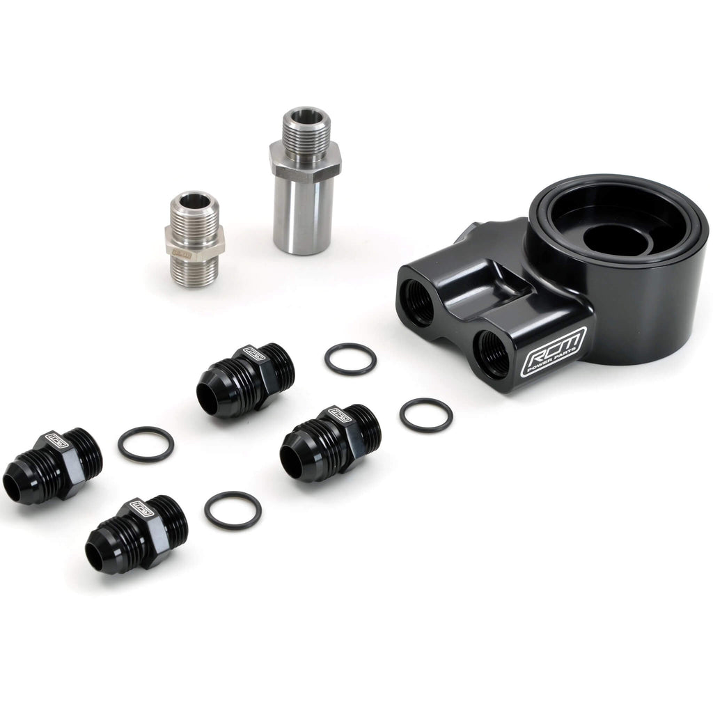 Roger Clark Motorsport Black Series Thermostatic Oil Sandwich Plate, 2002-2014 WRX & 2004-2021 STi - Angle 2