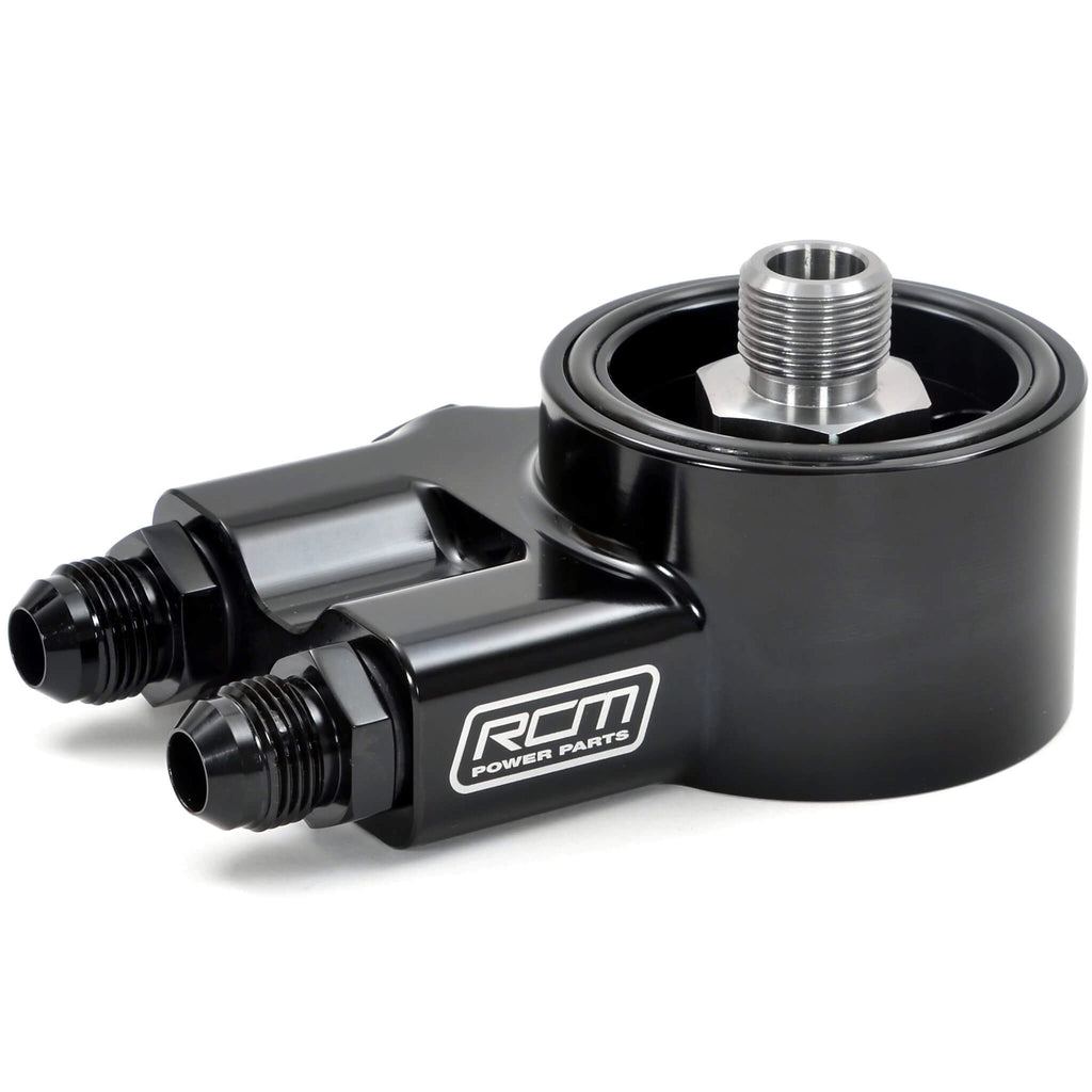 Roger Clark Motorsport Black Series Thermostatic Oil Sandwich Plate, 2002-2014 WRX & 2004-2021 STi - Angle 3