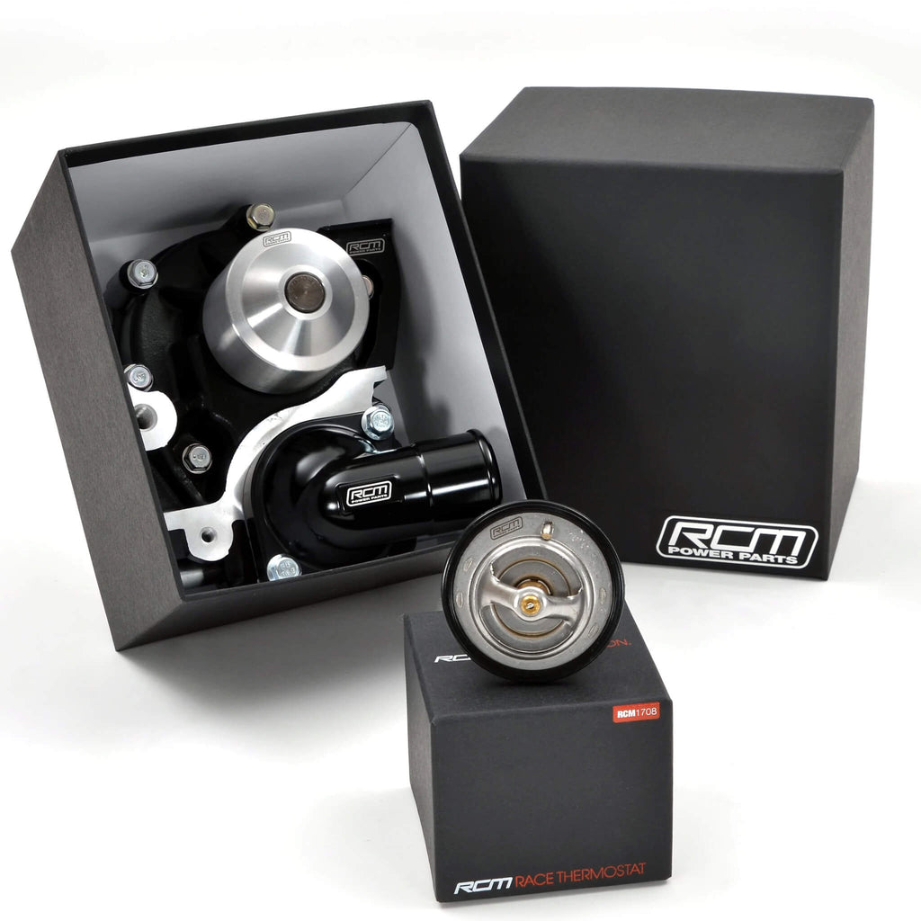 Roger Clark Black Series Water Pump & 70c Degree Thermostat 3 Port, 2004-2007 WRX & 2004-2021 STi - Angle 3