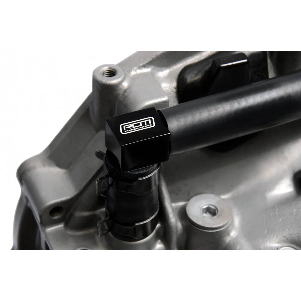 Roger Clark Motorsport Block Breather Adapter (Use w/ Catch Tank), 2002-2014 WRX & 2004-2021 STi - Angle 2
