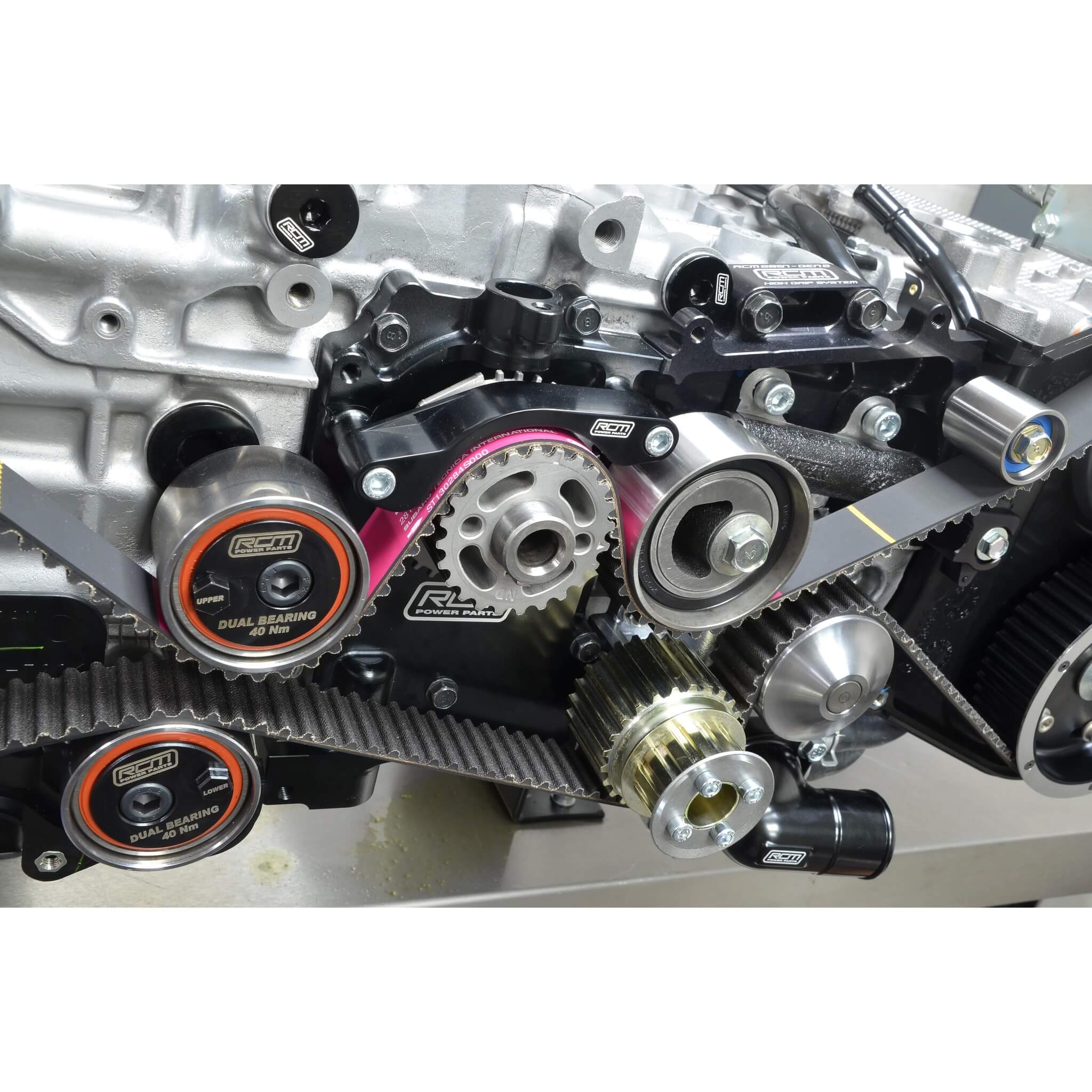 Roger Clark Motorsport Eccentric Adjustable Idler Dual Bearing Set, 2002-2014 WRX & 2004-2021 STi - Angle 3