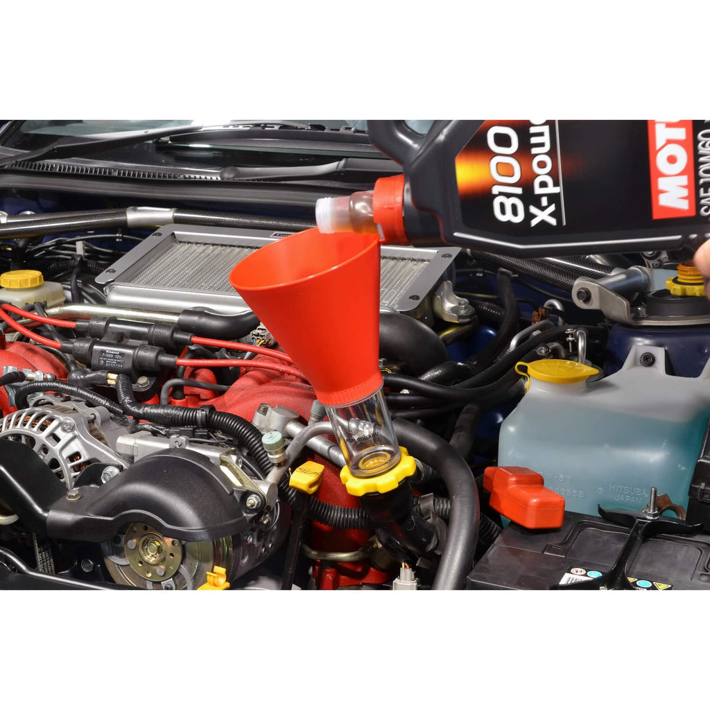 Roger Clark Motorsport Engine Oil Funnel, 2002-2014 WRX & 2004-2021 STi - Angle 3