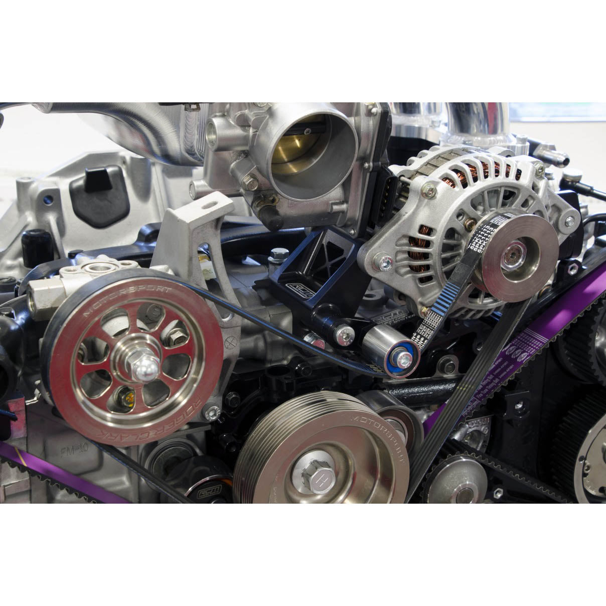 Roger Clark Motorsport Gen2 Alternator Relocation Bracket Kit, All Subaru EJ series engines - Angle 5