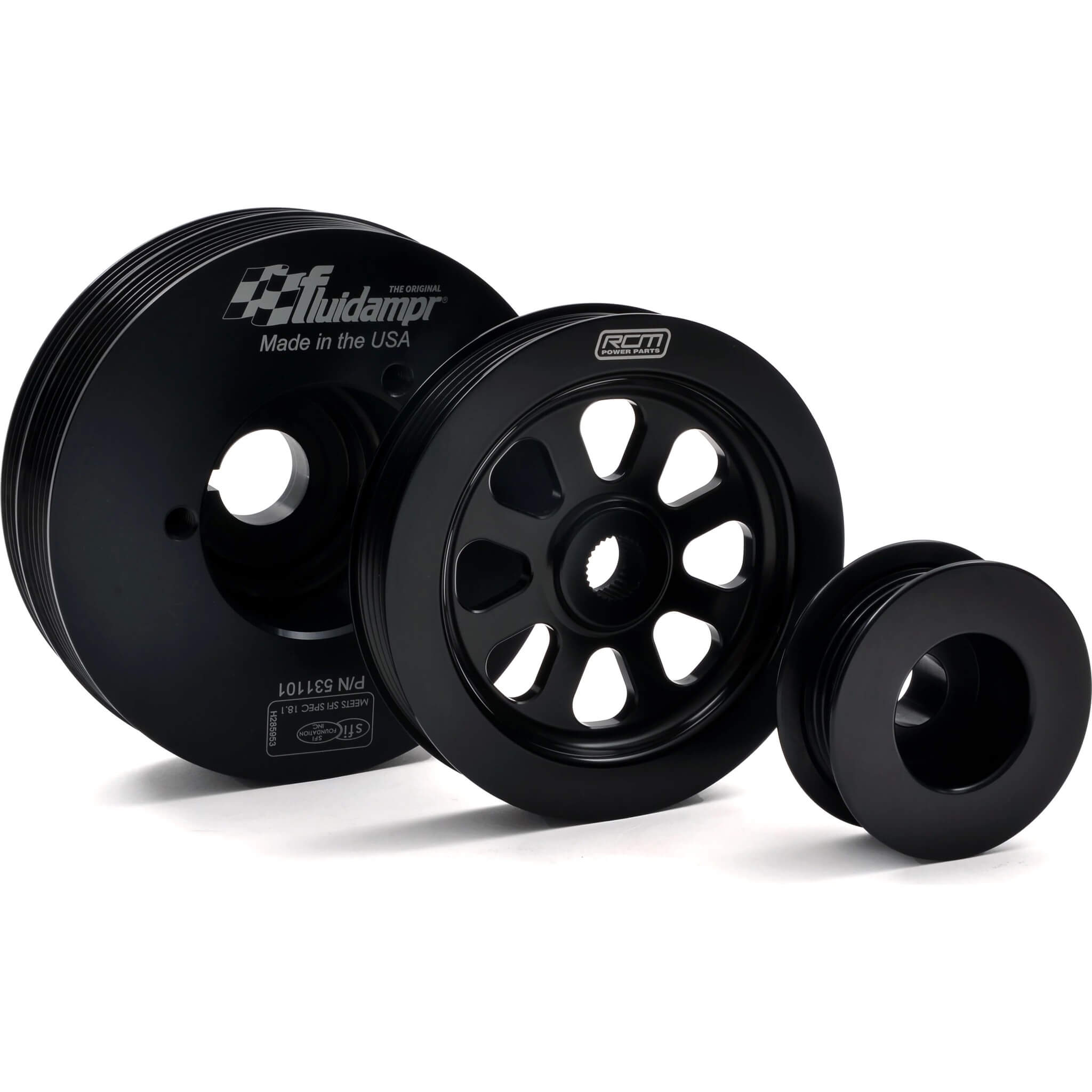 Roger Clark Motorsport Lightweight Ancillary Pulley Kit & Fluidampr w/ Air Con, 2002-2014 WRX & STi
