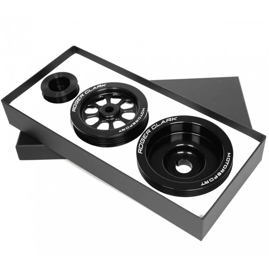 Roger Clark Motorsport Lightweight Ancillary Pulley Kit w/ Air Con, 1992-2000 WRX & STi