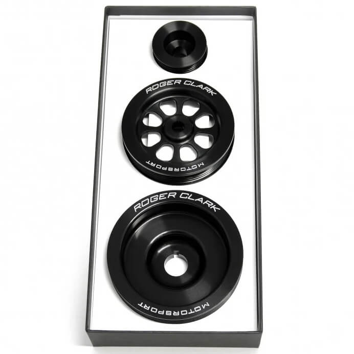 Roger Clark Motorsport Lightweight Ancillary Pulley Kit w/ Air Con, 1992-2000 WRX & STi - Angle 2