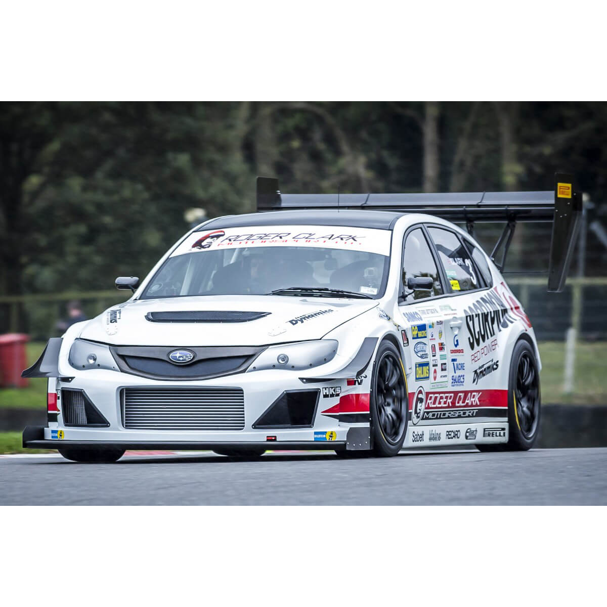 Roger Clark Motorsport Logo Sunstrip Windshield Banner (White), 2008-2021 WRX & STi
