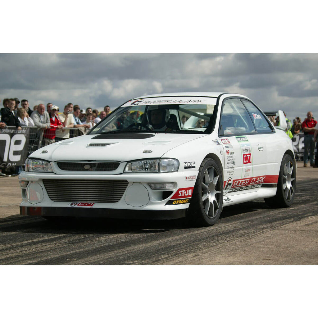 Roger Clark Motorsport Logo Sunstrip Windshield Banner (White), 1993-2001 Impreza
