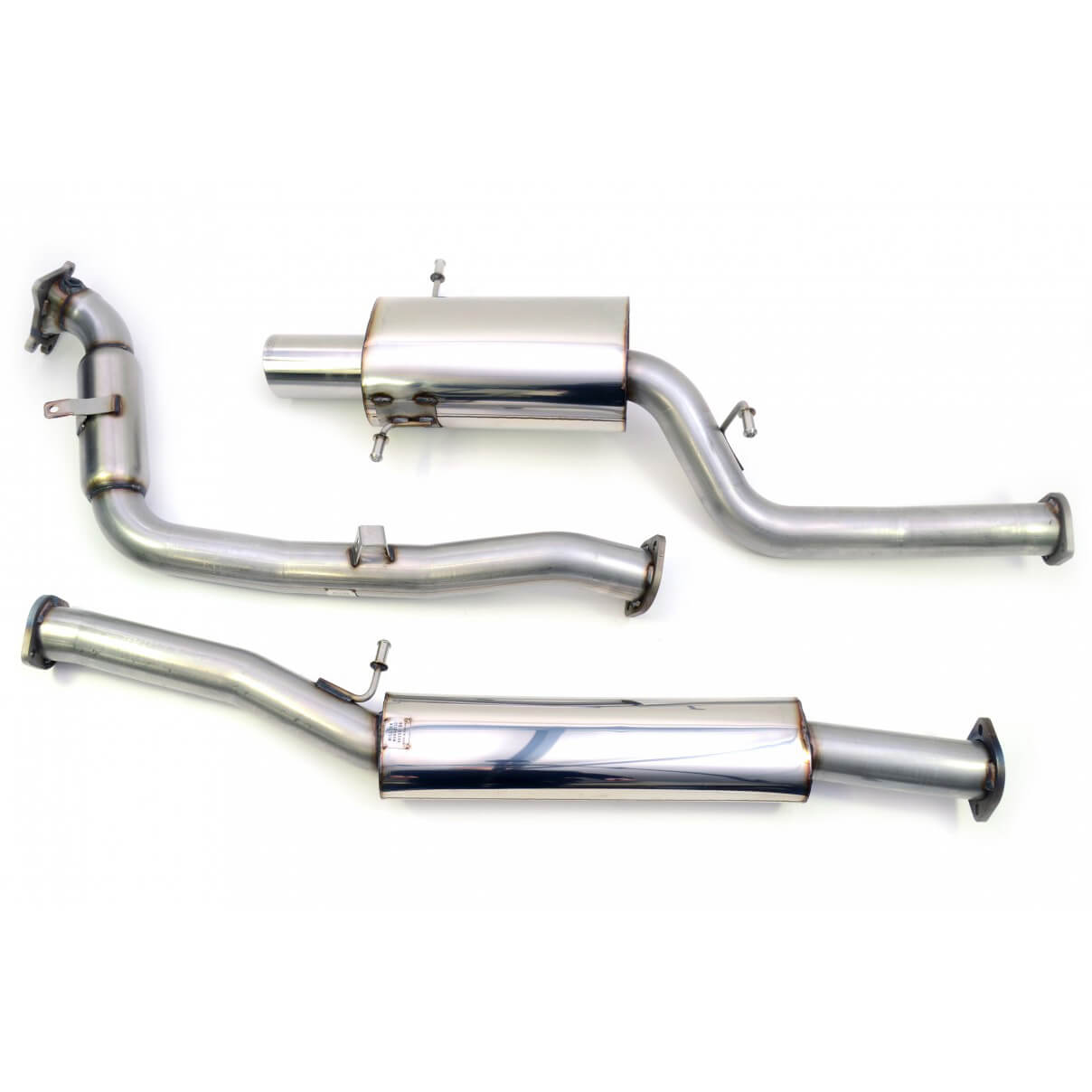 Roger Clark Motorsport Milltek 3in Twin Scroll Exhaust System, 2002-2007 WRX & STi w/ Twin Scroll Turbo - Angle 2