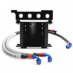 Roger Clark Motorsport Oil Cooler Kit w/ Black Bracket (19 Row), 2008-2014 WRX & STi - Angle 3