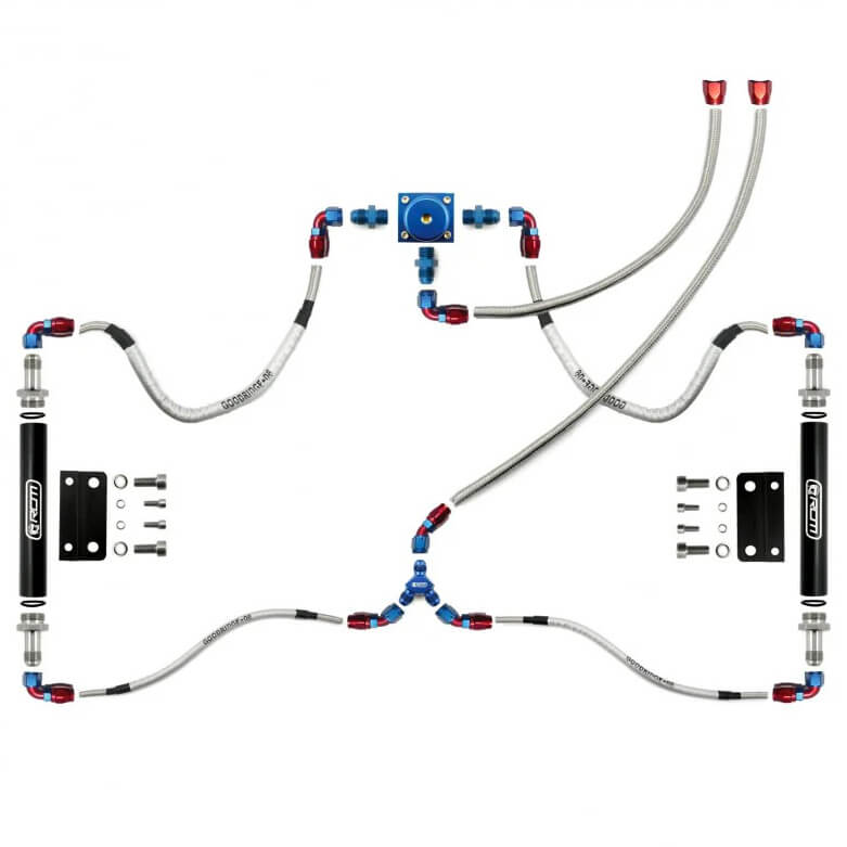 Roger Clark Motorsport Parallel Fuel Rail & Regulator Kit (UK, USDM & Euro Spec), 2002-2007 WRX & STi - Angle 3