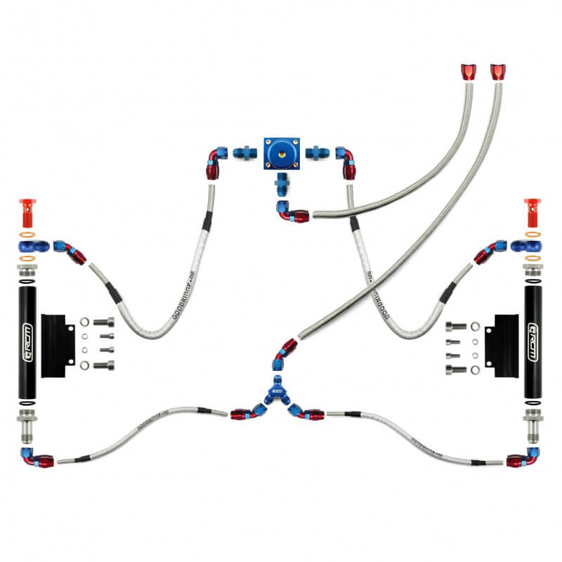 Roger Clark Motorsport Parallel Fuel Rail Kit / Rotated Turbo, 2001-2007 JDM STi EJ207 Spec-C - Angle 7