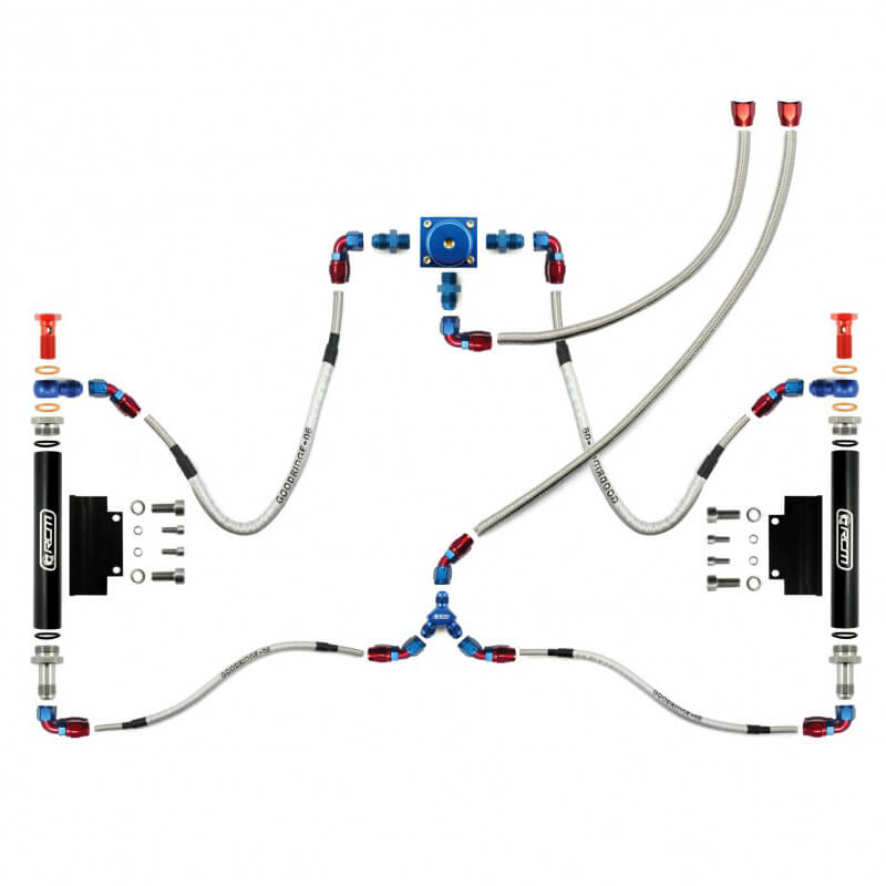 Roger Clark Motorsport Parallel Fuel Rail Kit / Rotated Turbo (UK/USDM/Euro), 2002-2007 WRX & STi - Angle 7