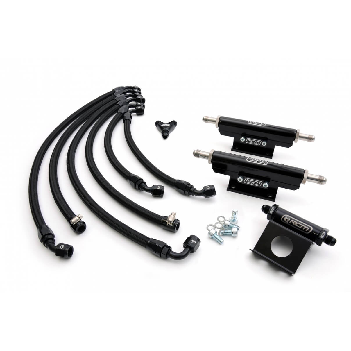 Roger Clark Motorsport Parallel Fuel Rail Kit / Standard Regulator, 2001-2007 JDM STi EJ207 Spec-C