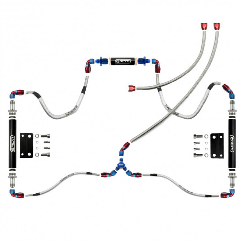 Roger Clark Motorsport Parallel Fuel Rail Kit / Standard Regulator, 2001-2007 JDM STi EJ207 Spec-C - Angle 6
