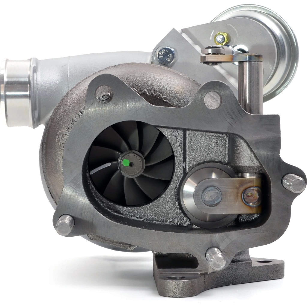 Roger Clark Motorsport RCM450 Hybrid Billet Single Scroll Turbo, 2002-2007 WRX & 2004-2021 STi - Angle 4