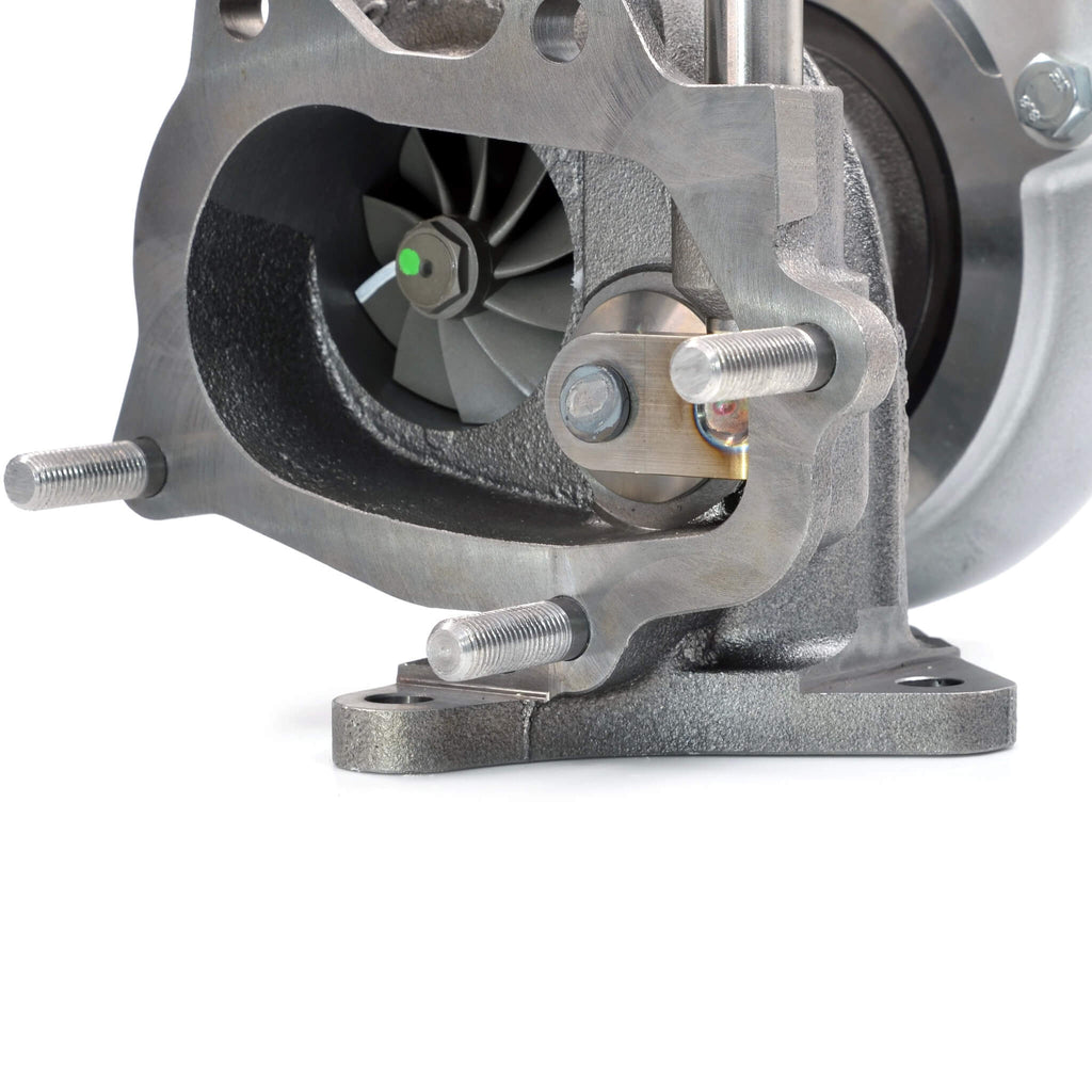 Roger Clark Motorsport RCM450 Hybrid Billet Single Scroll Turbo, 2002-2007 WRX & 2004-2021 STi - Angle 5