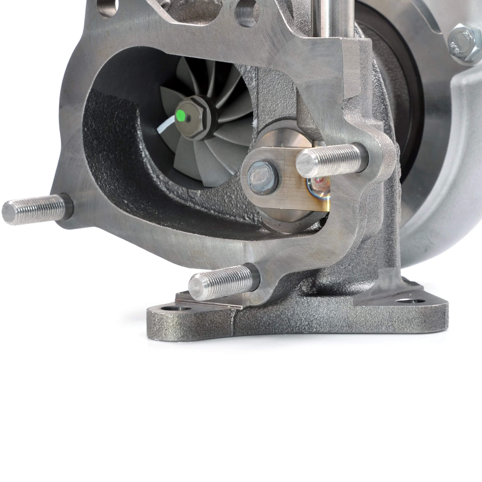 Roger Clark Motorsport RCM450 Hybrid Billet Single Scroll Turbo, 2002-2007 WRX & 2004-2021 STi - Angle 5