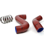Samco Silicone Radiator Hose Kit w/ SS Clamps (Viper Red), 2002-2007 WRX & STi - Angle 3
