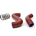 Samco Silicone Radiator Hose Kit w/ SS Clamps (Viper Red), 2008-2014 WRX & STi - Angle 4